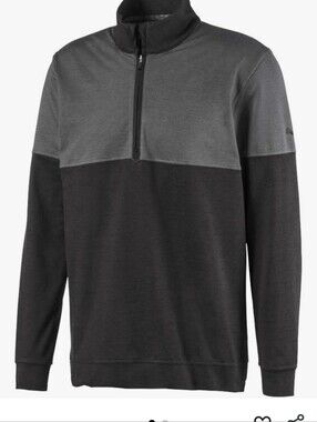 Puma  Cloudspun Warm Up 1/4 Zip Noir-quiet Shade